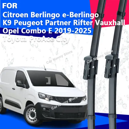 Limpiaparabrisas delantero para Citroen Berlingo e-Berlingo K9 Peugeot Partner Rifter Vauxhall Opel Combo E Toyota ProAce City 2019-2025 limpiaparabrisas