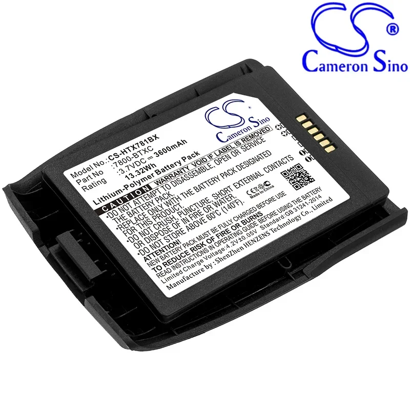Replacement  3.7V 3600mAh Barcode Scanner Battery 7800-BTXC  7800-BTXC-1 for Honeywell Dolphin 7800