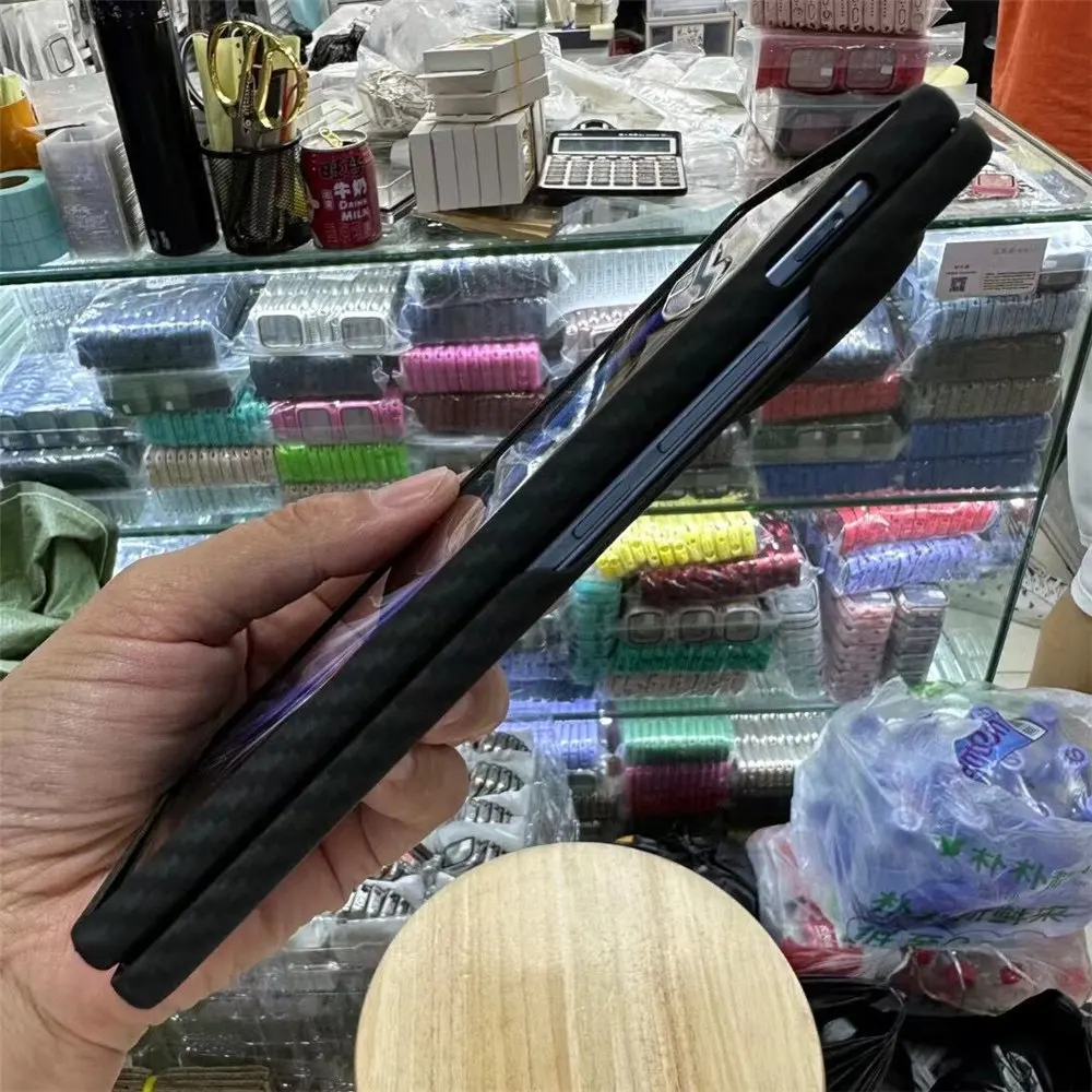 Prawdziwy aramidowy z prawdziwego włókna węglowego Slim etui na VIVO X Fold2 matowy tył zbroi pokrowiec