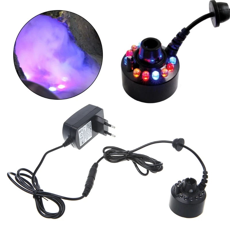 12LED 20mm Metall Super Ultraschall Nebel Creator Fogger Vernebler Wasser Brunnen Dropshipping