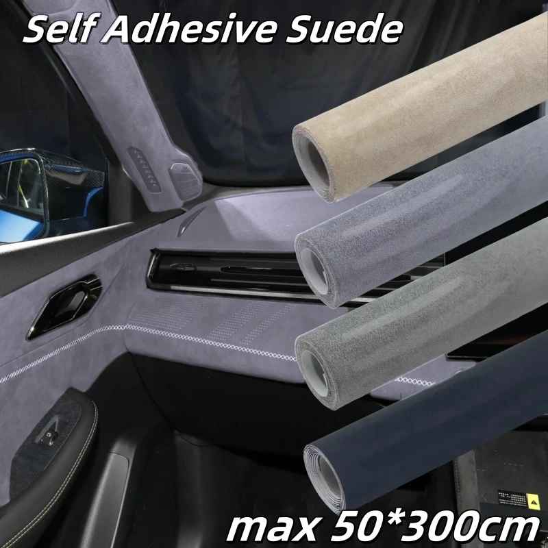 

Thickened 300x50cm Self-Adhesive Suede Fabric Patch for Car Roof and Interior Repair New DIY Home Leathercraft Suede Fabric
