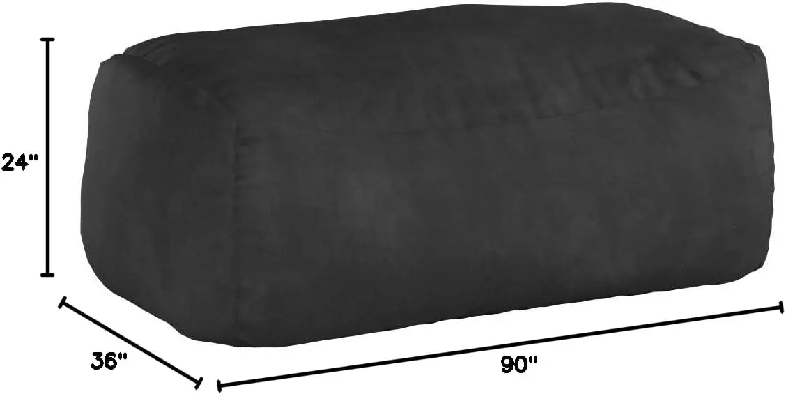 Bean Bag Lounger - Plush Super Soft Microsuede Cover - XL Memory Foam Stuffed  for Kids