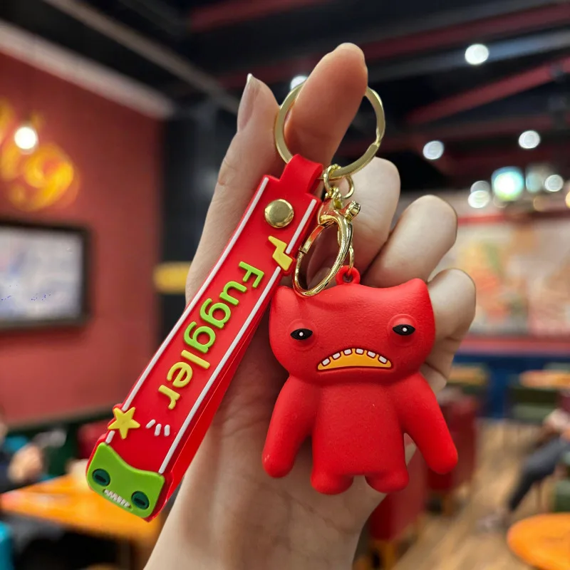 Мультяшный милый странный брелок для ключей, кукла, забавная кукла, подвеска, студенческая сумка, брелок для ключей, автомобильный кулон