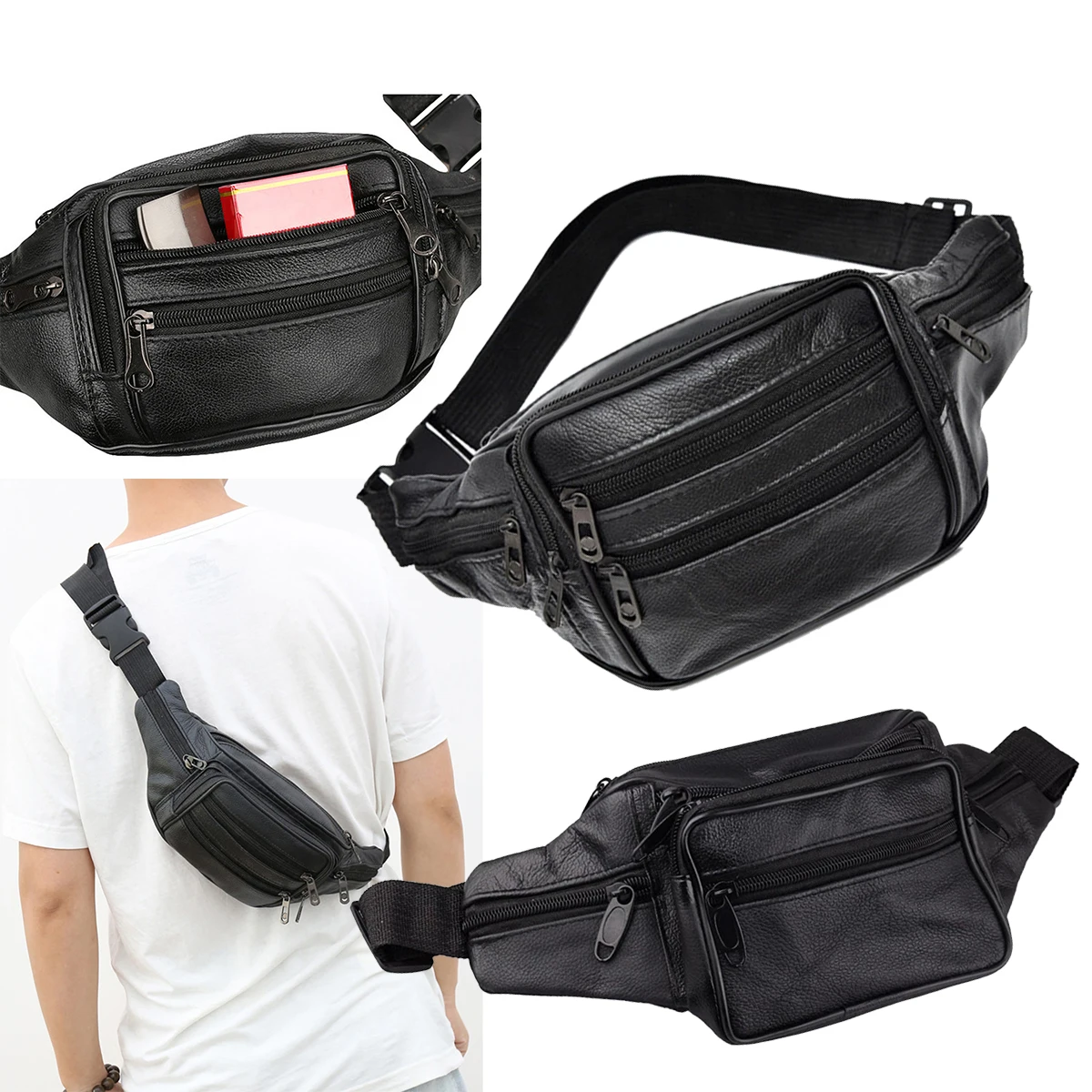 Fashion Waist Bag Men Waterproof Belt Bag Chest Pack Male Outdoor Sports Fanny Pack Men's Travel Crossbody Bags 2024