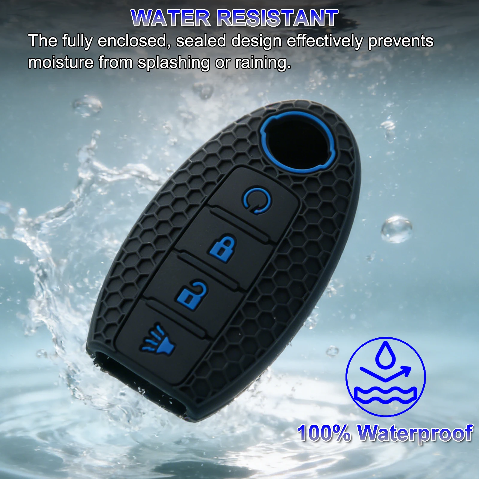 Funda de silicona para llave remota de 4 botones, para Nissan Altima Kicks Altima Murano Titan Murano Pathfinder Rogue Sentra kicks 2017 20