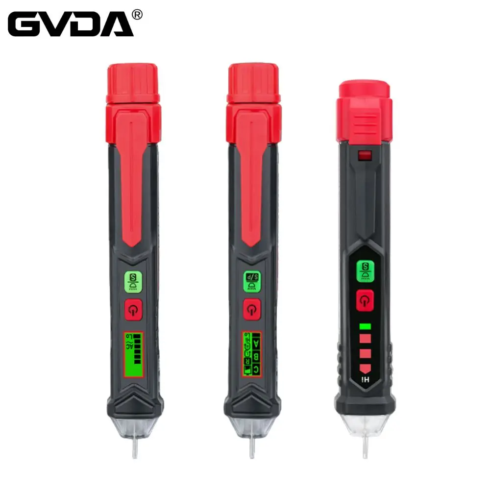 GVDA Intelligent Non Contact AC Voltage Tester Fire Zero Lines Voltmeter Handheld Detector Voltage Test Pen Electric Indicator
