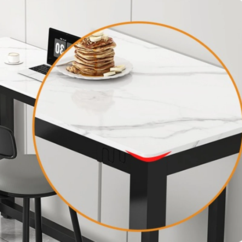 طاولة بار ذات بلاطة صخرية، شرفة منزلية، غرفة معيشة على الحائط، مقهى شاي حليب، طاولة وكراسي عالية الأرجل #5