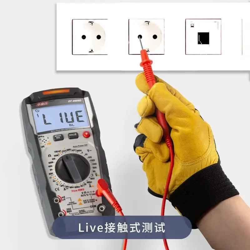 for DT-8908D digital multimeter high precision auto ranging intelligent burn protection compact electrician tester