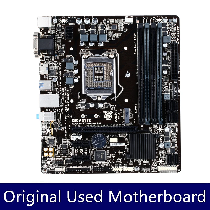 GIGABYTE GA-B150M-DS3H B150M-DS3H 150M B150 DS3H Motherboard LGA 1151 64GB DDR4 Micro ATX Mainboard