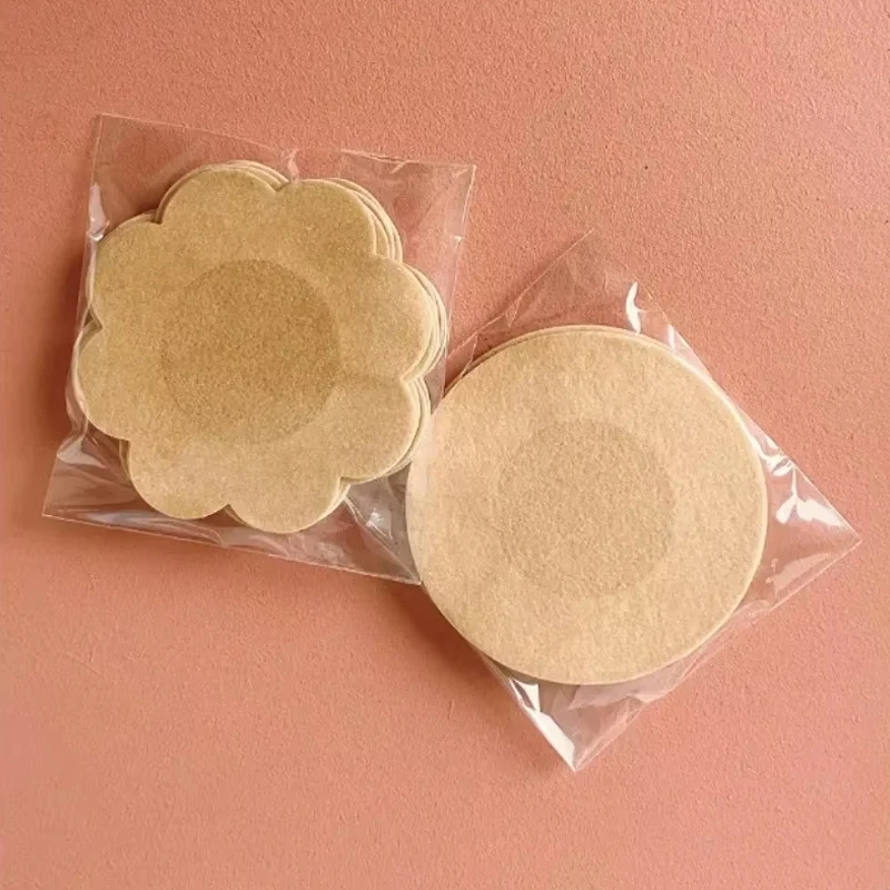 Breast Breathable Patch ทิ้งกลีบผ้าไม่ทอที่มองไม่เห็น Self-Adhesive Bra Padding หน้าอก Intimates อุปกรณ์เสริม