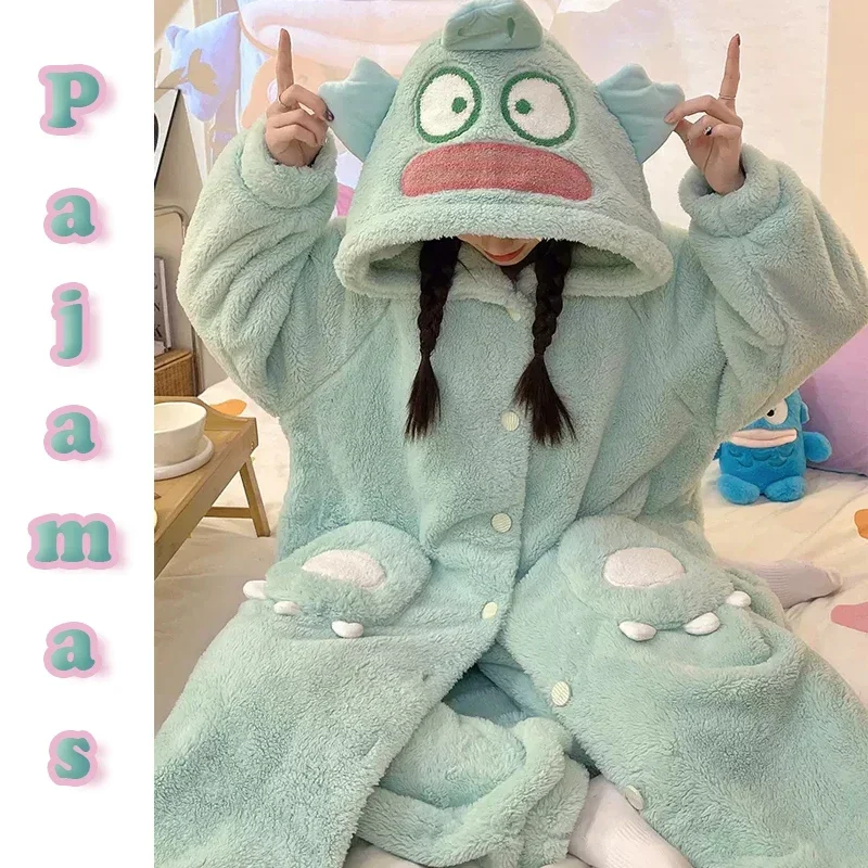 

Winter Cute Clown Fish Winter Pajamas For Women Cartoon Pajama Thick Warm Comfy Homewear Lounge Wear Bathrobe Sleepwear Girls