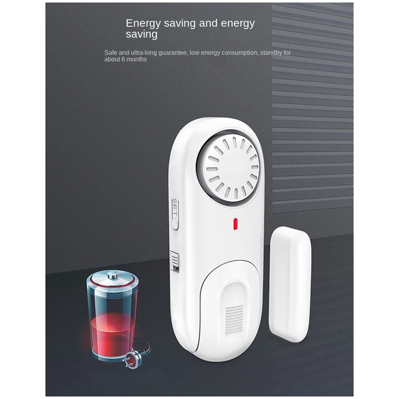 1Set Smart Door Window Sensor Smart Home Door Detectors Door And Window Burglar Alarms White