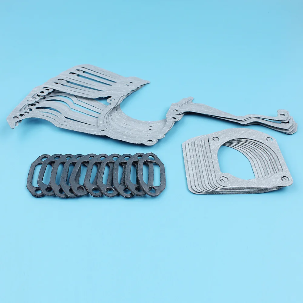 Imagem -06 - Cárter Cilindro Silenciador Junta Kit para Husqvarna 266 268 272 Motosserra 272xp 268k 501522604 10 Peças Lote 66 61