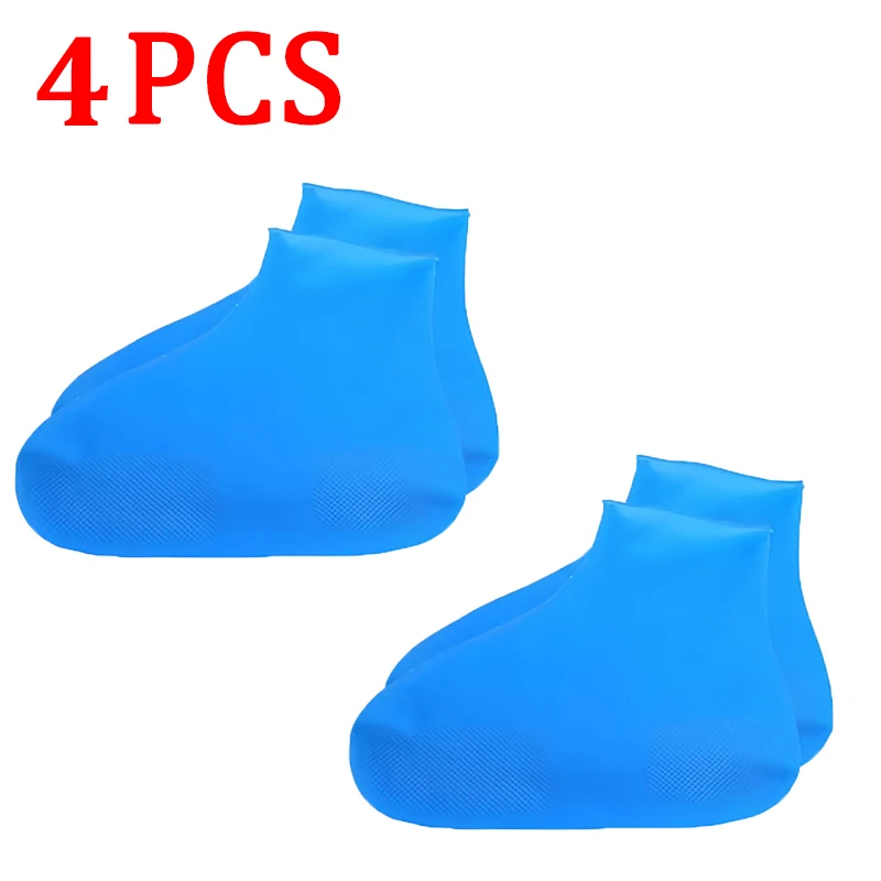 6/4/2PCS Silicone Shoe Covers - Wear-resistant Waterproof Anti-Slip Foldable Reusable For Outdoor Rain/Snow, Household Travel, image 8