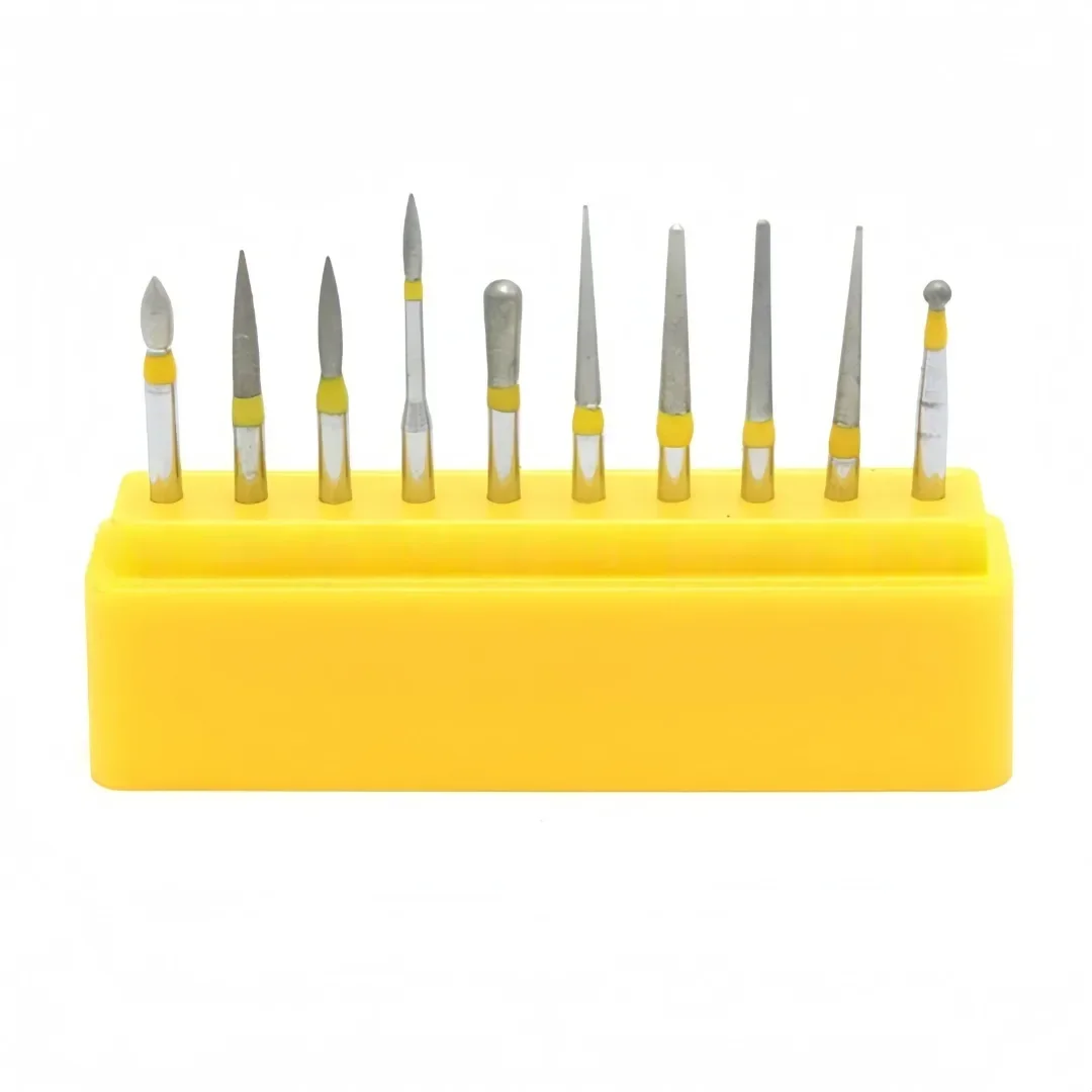 

10pcs/Box FG 105 High Speed Handpiece Burs Set Dental Grinding Drill Bits Emery Polishing Burs Dentist Polishing Grinding Tools