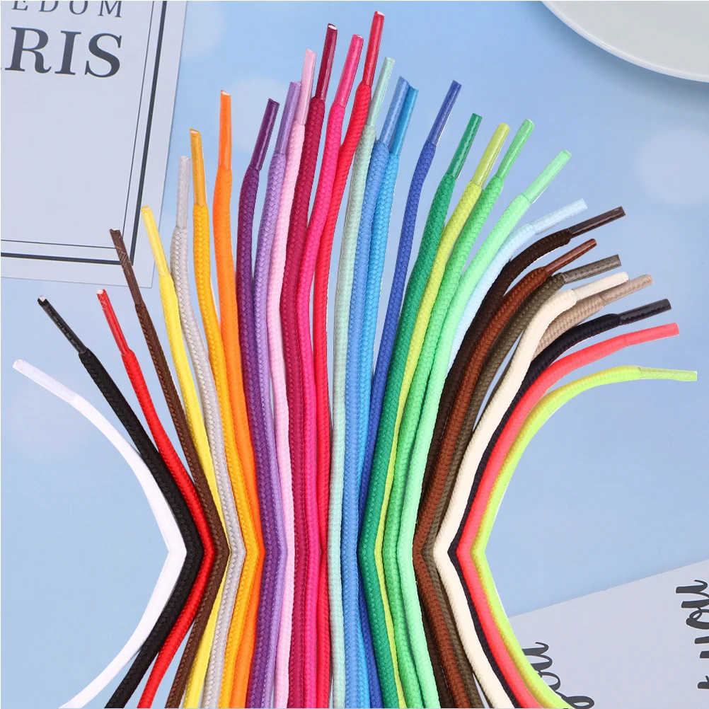 

Colour Round Boot Laces Shoe Shoelaces Colored for Sneakers Women's Running Shoes