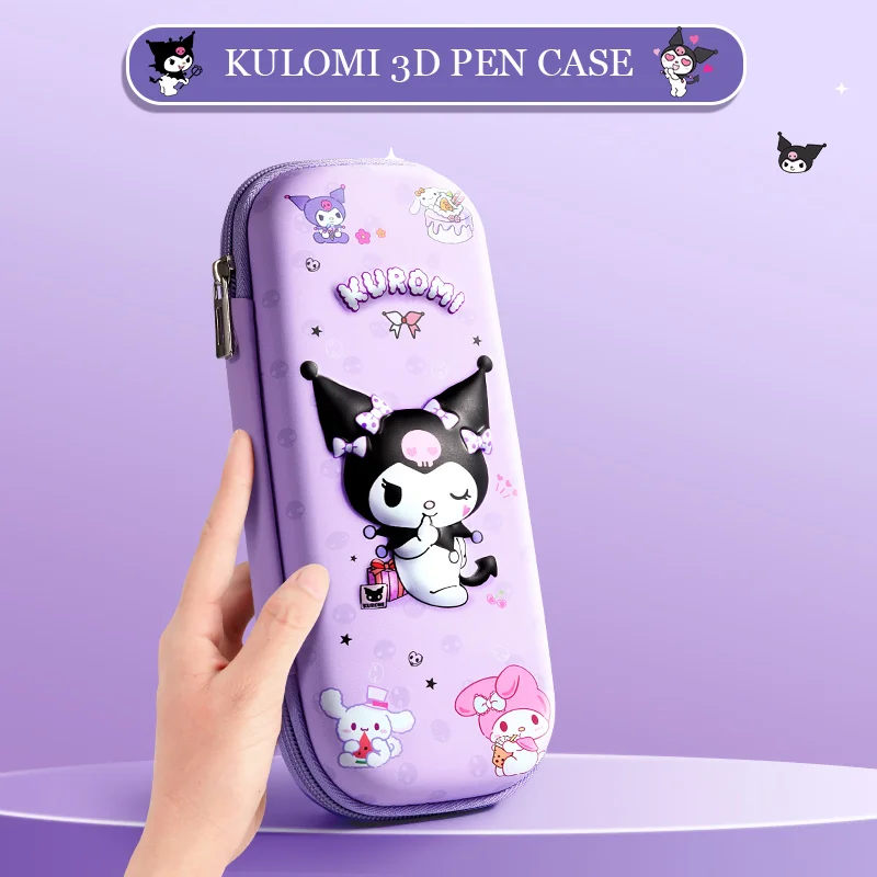 

Sanrio Series Kuromi Pencil 3D Bag Box Girl's Pencil Case Cartoon Character Doll Gift Children's gift Cute Ornament Decoration