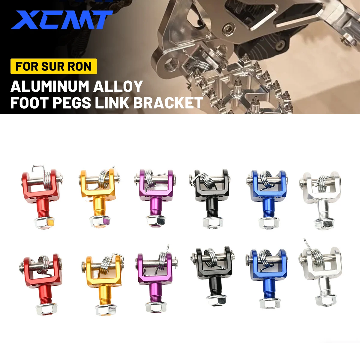 CNC Foot Pegs Bracket For Surron Light Bee X S Segway X160 X260 Electric Motocross Motorcycle Footpegs Connection Mount