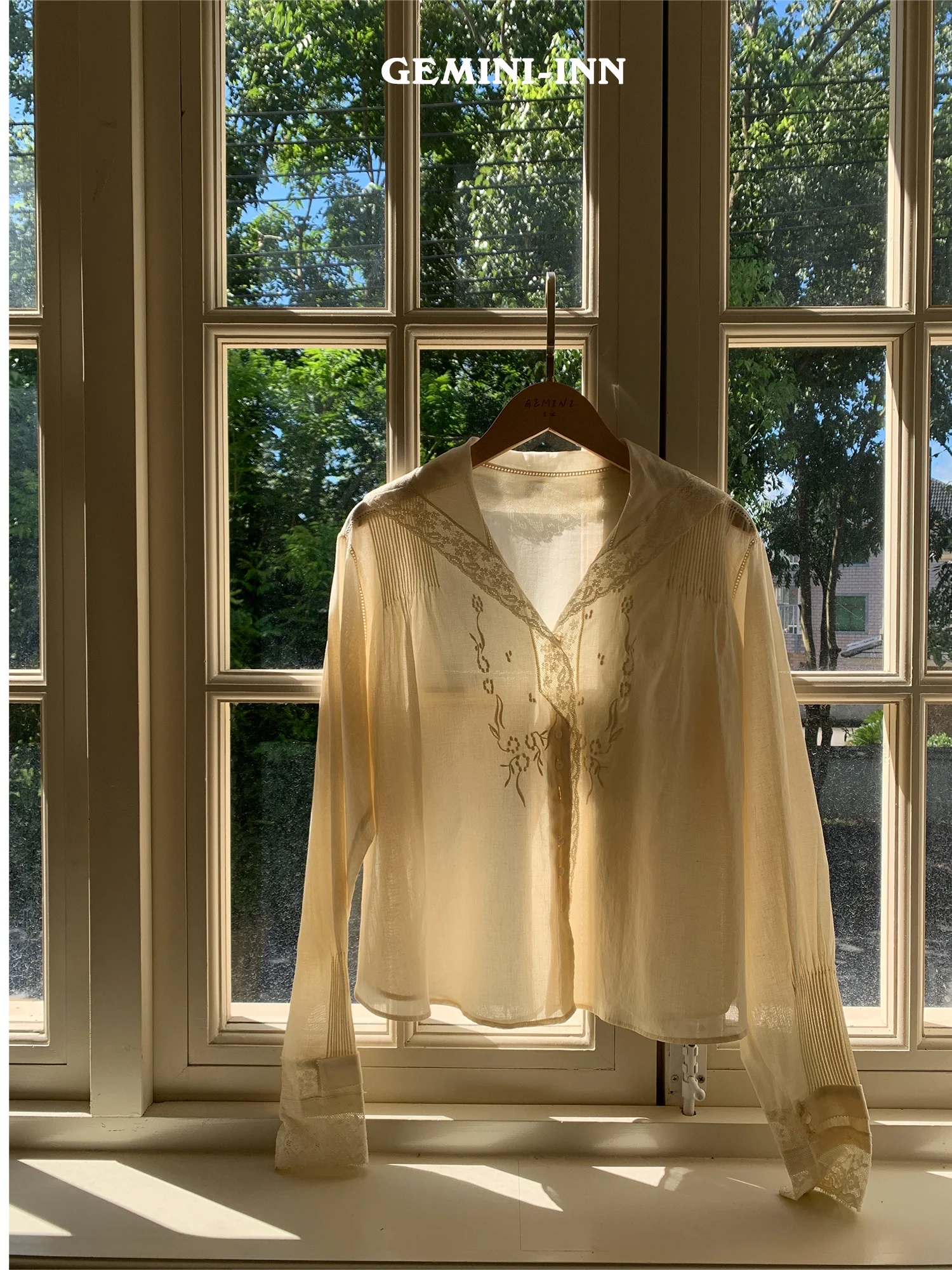 

Женский длинный топ из плиссированного хлопка с вышивкой в стиле ретро, осенний дизайн, сенсация, чистый хлопок, дышащий, влажный ng