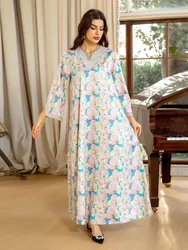 Eid donne musulmane Abaya marocco vestito da partito Abaya elegante preghiera Abaya abito manica lunga abito Ramadan Musulman Maxi abiti