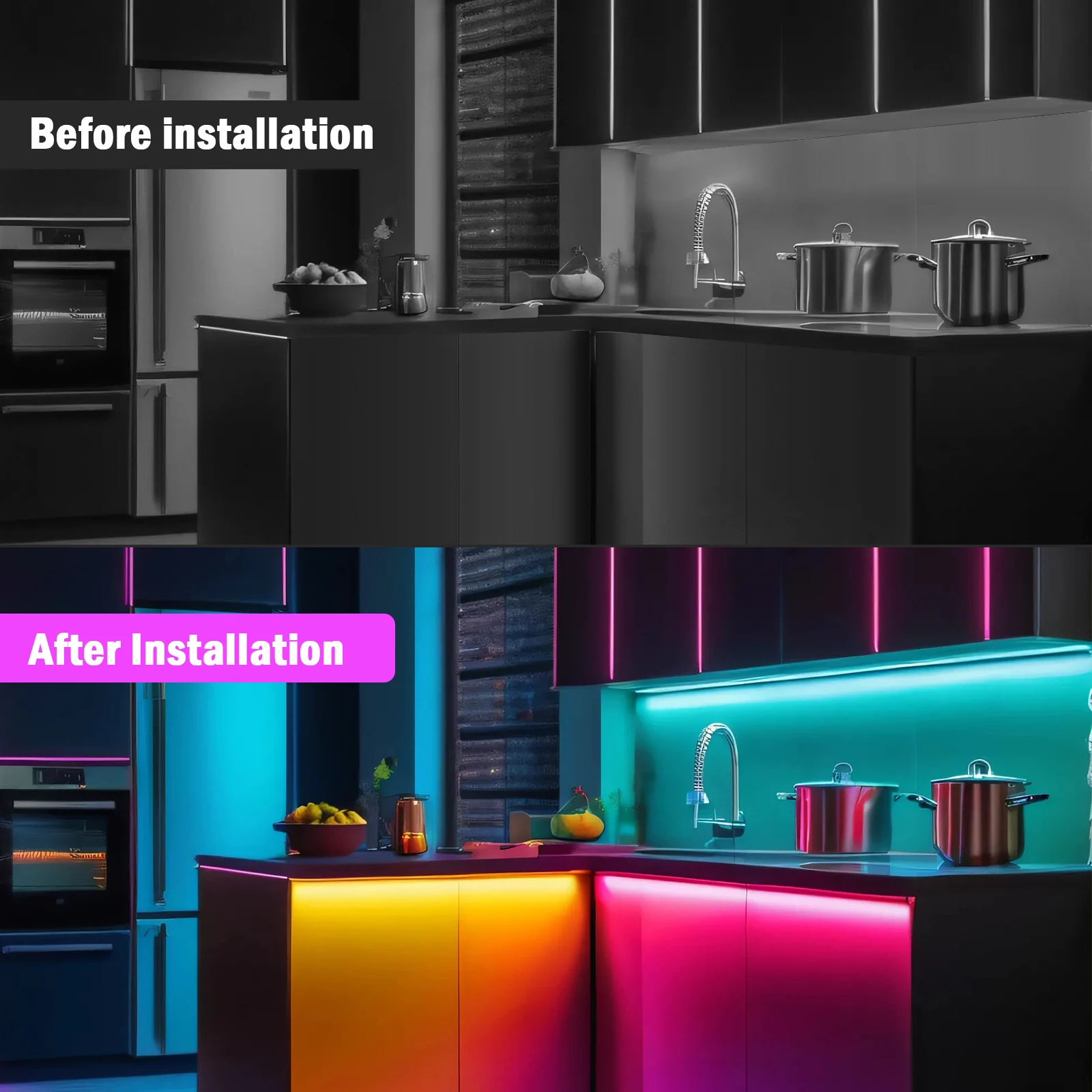 RGB RGBW RGBWW RGBCCT COB LED Strip Light DC12V 24V 840 784 720 576 LEDs/M Flex FCOB LED Tape Light Dimmable Linear Ribbon Tape