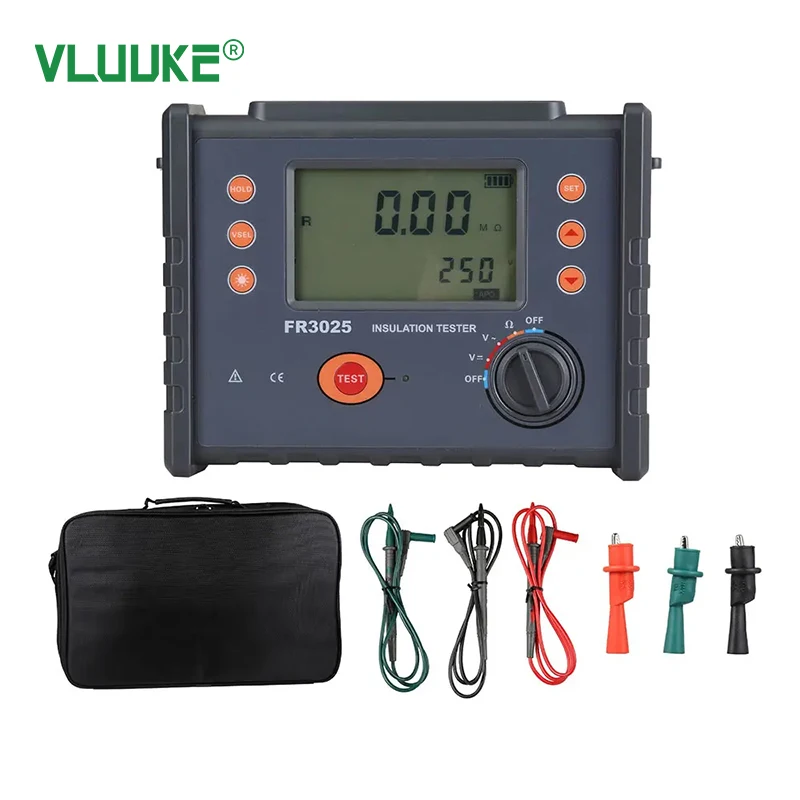 VLUUKE FR3025 Electronic Digital Insulation Resistance Tester 220V Voltage 1-Year Warranty