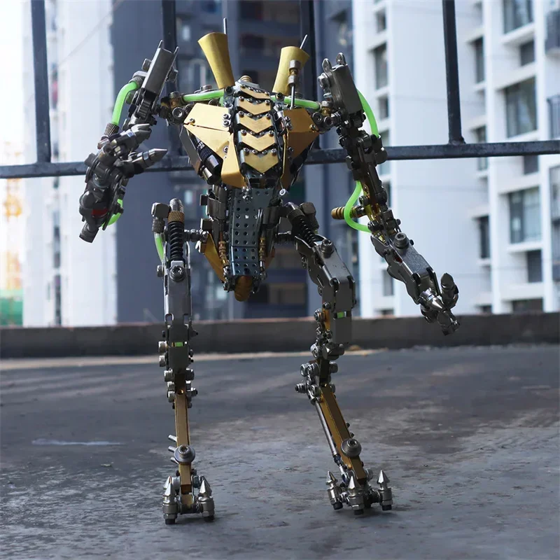 

3D металлическая головоломка, лобстер, креветка, тяжелый робот-меха с подвижными шарнирами, модель головоломки, строительные наборы для детей, взрослых, игрушки XIA-A
