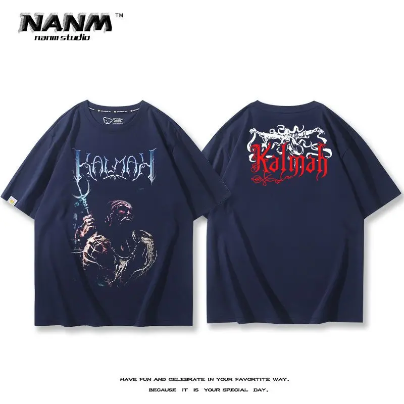 KALMAH ملك المستنقع تي شيرت الرجال والنساء الصيف الفنلندية ميلودي الموت المعادن روك خمر نصف كم القطن الخالص