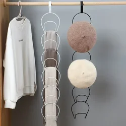 5 Hooks Storage Rack Hat Rack Hook Scarf Bag Baseball Cap Rack Organizer Storage Door Hanger Storage for Closet Bedroom