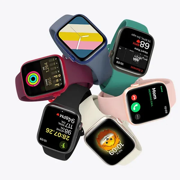 Силиконовый ремешок для Apple Watch Band 9 8 7 6 5 4 3 SE, браслет для iWatch Ultra 2/1 49 мм 45 мм 41 мм 40 мм 44 мм 38 мм 42 мм, ремешок для часов