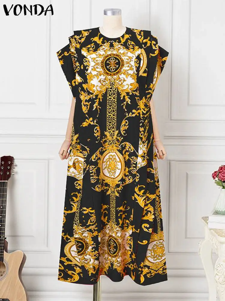 VONDA 2024 Elegant Satin Long Dress Fashion European Maxi Long Dress ...