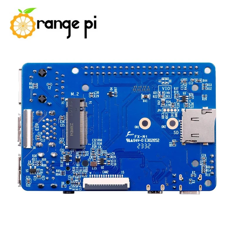 Orange Pi CM4 Base Board Compute Module 4 Connector With 40Pin GPIO Interface M.2 M-Key Slot RJ45 Gigabit LAN Port USB
