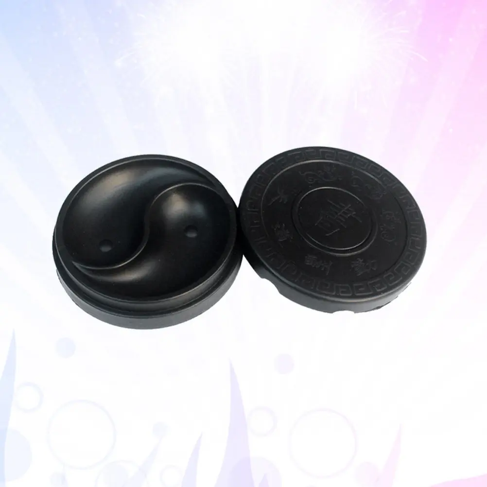 1Pcs 4 Inch Tai Shape Chinese Traditional Inkslab with Lid for Inkstick Grinding Smooth Surface Beginner Calligraphy