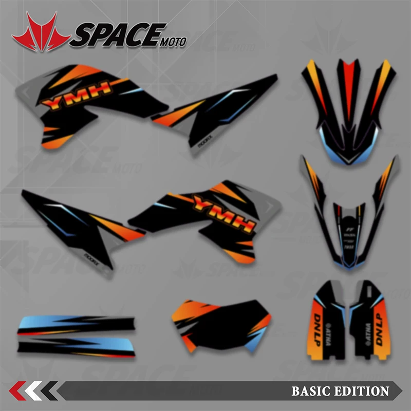 SPACE Motocross Graphics Decals Stickers For YAMAHA WR250R 2008 2009 2010 2011 2012 2013 2014 2015 2016 2017 2018 2019 2020