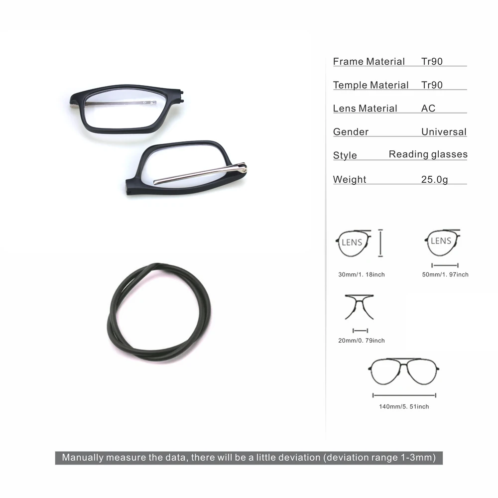 Magnetische Lesebrille mit Magnetrahmen für Männer, mit Blaulichtfilter, Computerbrille mit klarem Rahmen für Frauen, TR90 – Detail 2