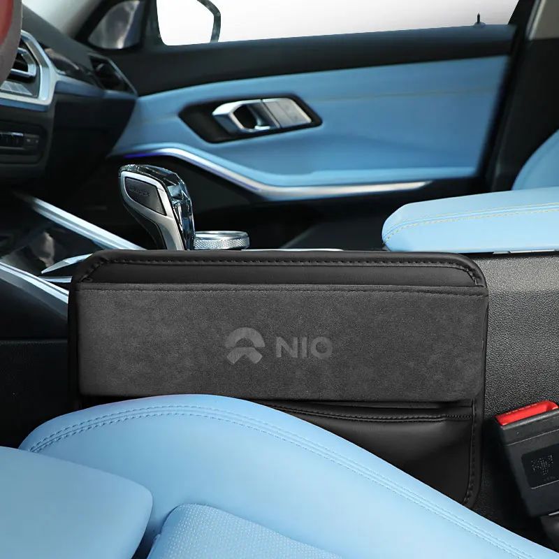 Alcantara Suede car Seat Side Storage Pocket For For WeiLai NIO weilai ES7 EC7 ET5 ET7 ES6 ES8 Storage box Car Accessories