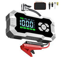 Car Jump Starter 150PSI Pump Air Compressor LCD Screen Portable Booster Charger 5000A Starting Device 12V Digital Tire Inflator