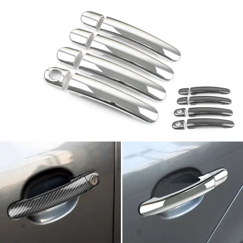 

Car Exterior Door Handle Covers Sticker Trim Accessories For Skoda Octavia Fabia 2001-2007 Superb 2001-2008 Roomster 2006-2015