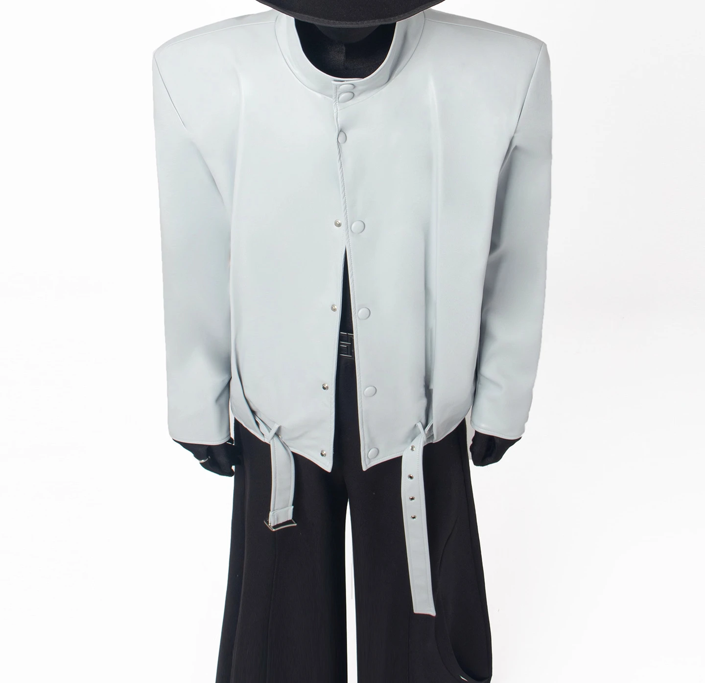 شخصية فو سترات من الجلد الرجال 2025 الخريف جديد الراقية وسيم شيك دراجة نارية جاكيتات الذكور الاتجاه معطف قصير القمم #4