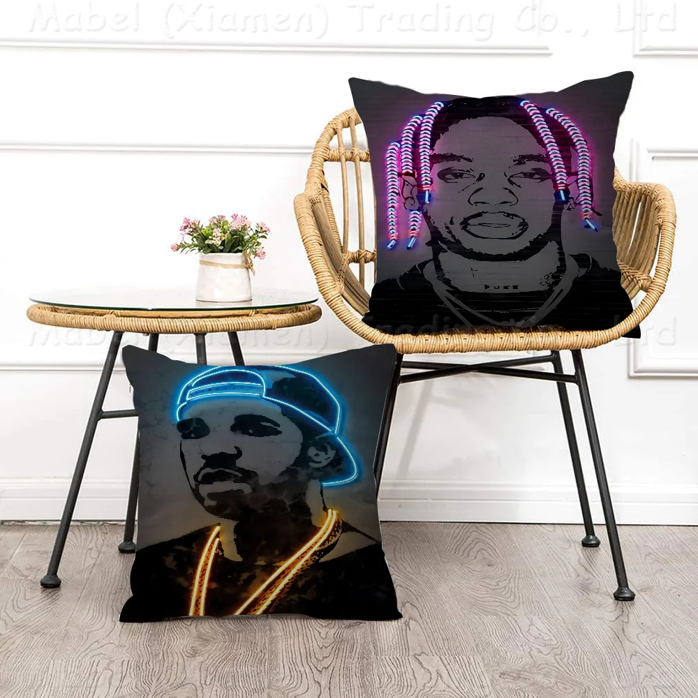 

Hip Hop Singers Personalized Pillow Cover Kids Bedroom Wild Party Decor Pillowcase Kid Birthday Shower Gift