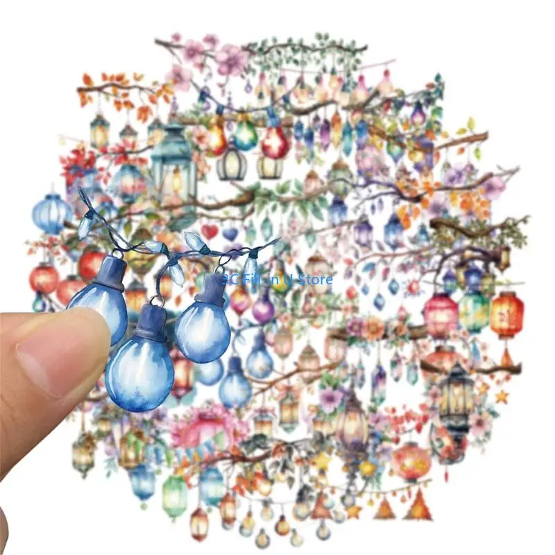 G8TA 50Counts Sticker trang trí nhãn dán thẩm mỹ chống nghệ thuật cho máy tính xách tay của máy tính xách tay điện thoại máy tay