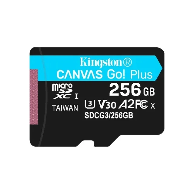 Oryginalne płótno Kingston Go! Plus karta microSD szybka karta pamięci 4K 64GB 128GB 256GB 512GB UHS-1 A2 dla smartfona