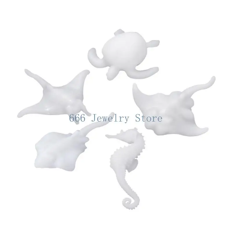 حشوات راتنجات F2TD DIY الكريستال الايبوكسي الجزئي للحيوانات البحرية مواد مواد