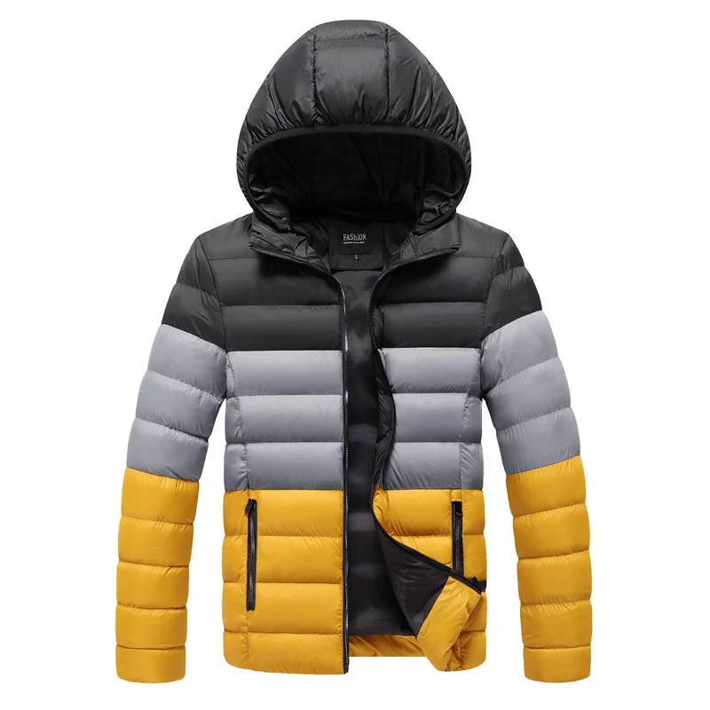 

2023 New Winter Warm Casual Daily Jacket Parkas Men Autumn Fashion Streetwear Windproof Thick Hooded Slim Coats