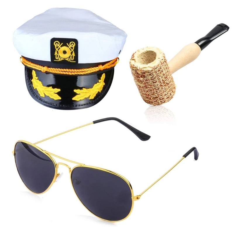 Chapeau capitaine pilote ligne aérienne, accessoires Costume Cosplay, chapeau marin, accessoires capitaine