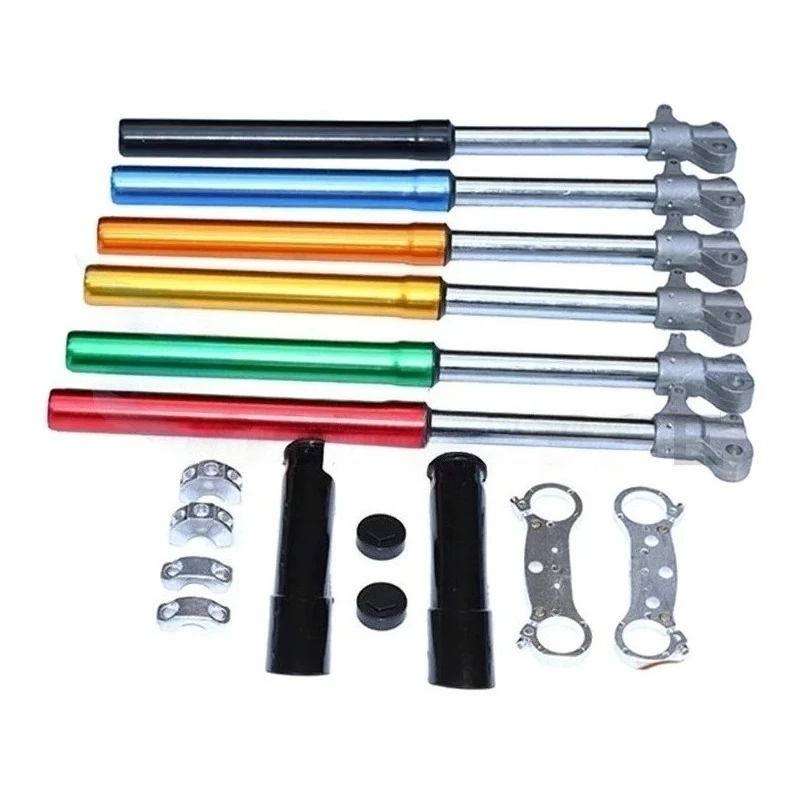 Motorcycle Front Inverted Fork Shock Absorption Suspension Kit For 47cc 49cc 2 Stroke Pocket Bike Mini Moto Moped Motocross Part