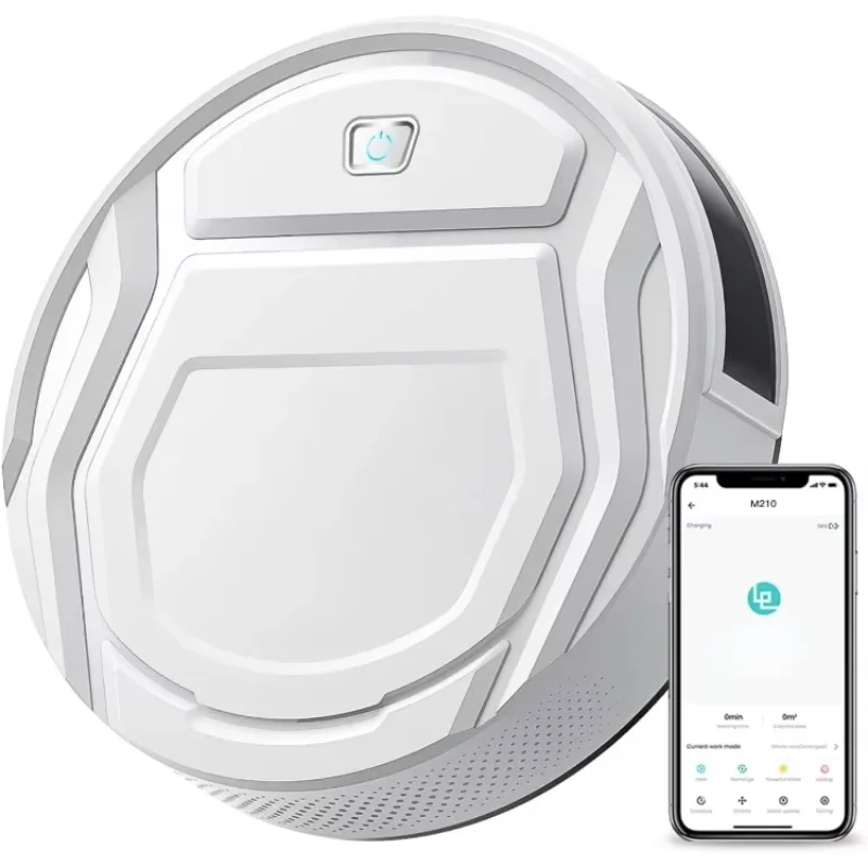 Robot Vacuum Cleaner, Strong Suction, 120 Mins Runtime, Slim, Low Noise, Automatic Self-Charging, Wi-Fi/App/Alexa Control