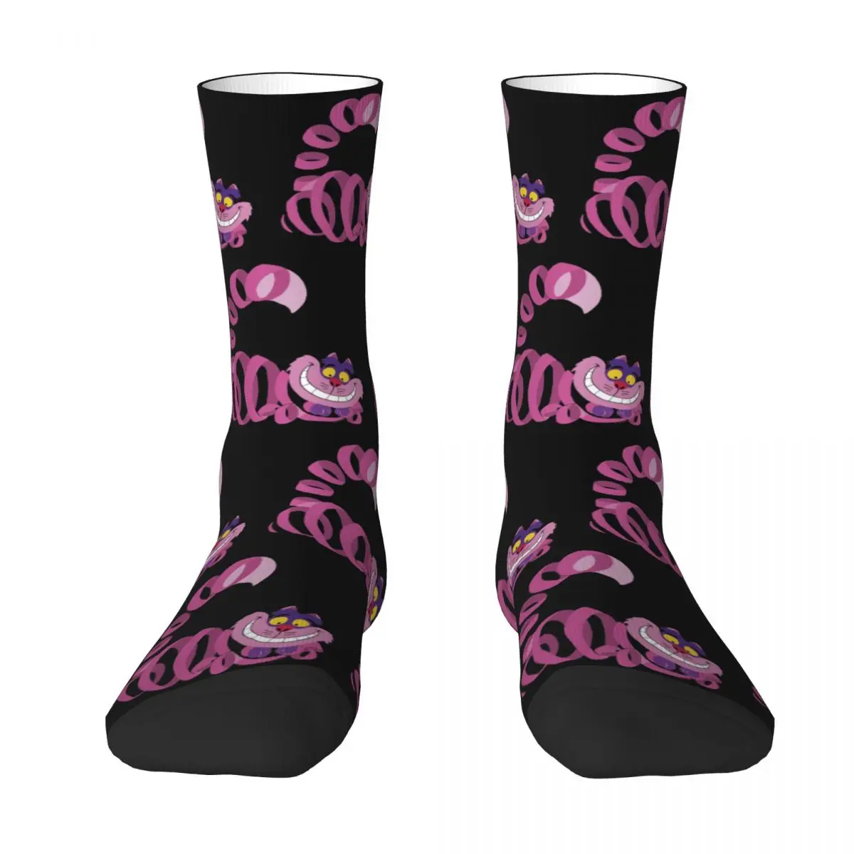 Cheshire Cat Alice In Wonderland Socks Casual Stockings Unisex Men Warm Soft Running Socks Autumn Custom Anti Sweat Socks