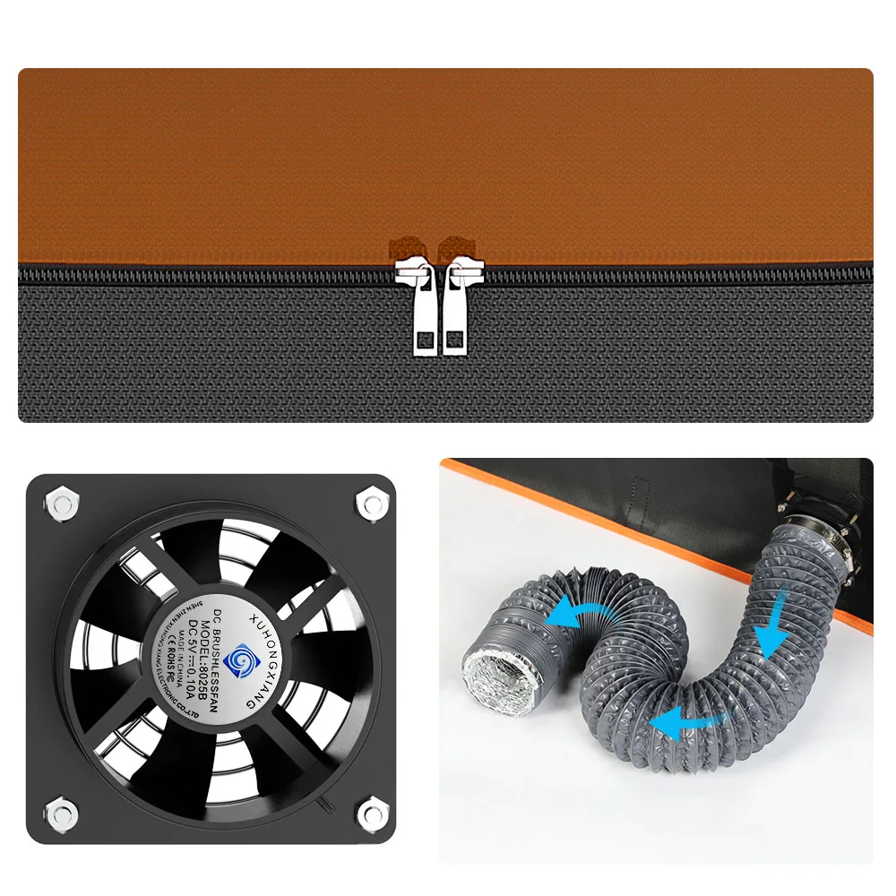 حاوية النقش بالليزر Mecpow FC1 700x700x460mm، الفولاذ المقاوم للصدأ 201، الألياف الزجاجية، السيليكون، فيلم PVC #2