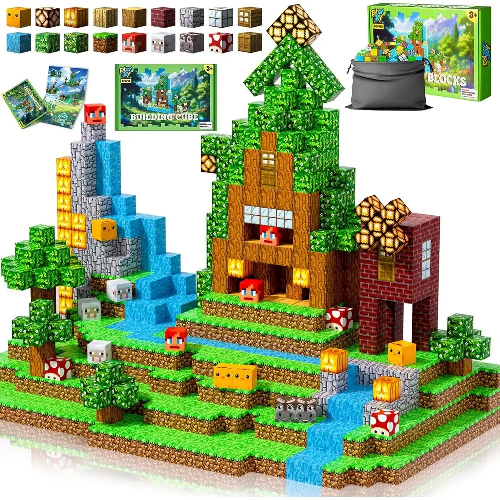 

Magnetic Building Set: 300-Piece Montessori STEM Toys for Kids, Ages 4-8, Ideal Gift for Boys & Girls